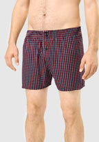 Calzoncillo Bóxer Hombre Algodón Tela Cuadros - Rojo 6317_94