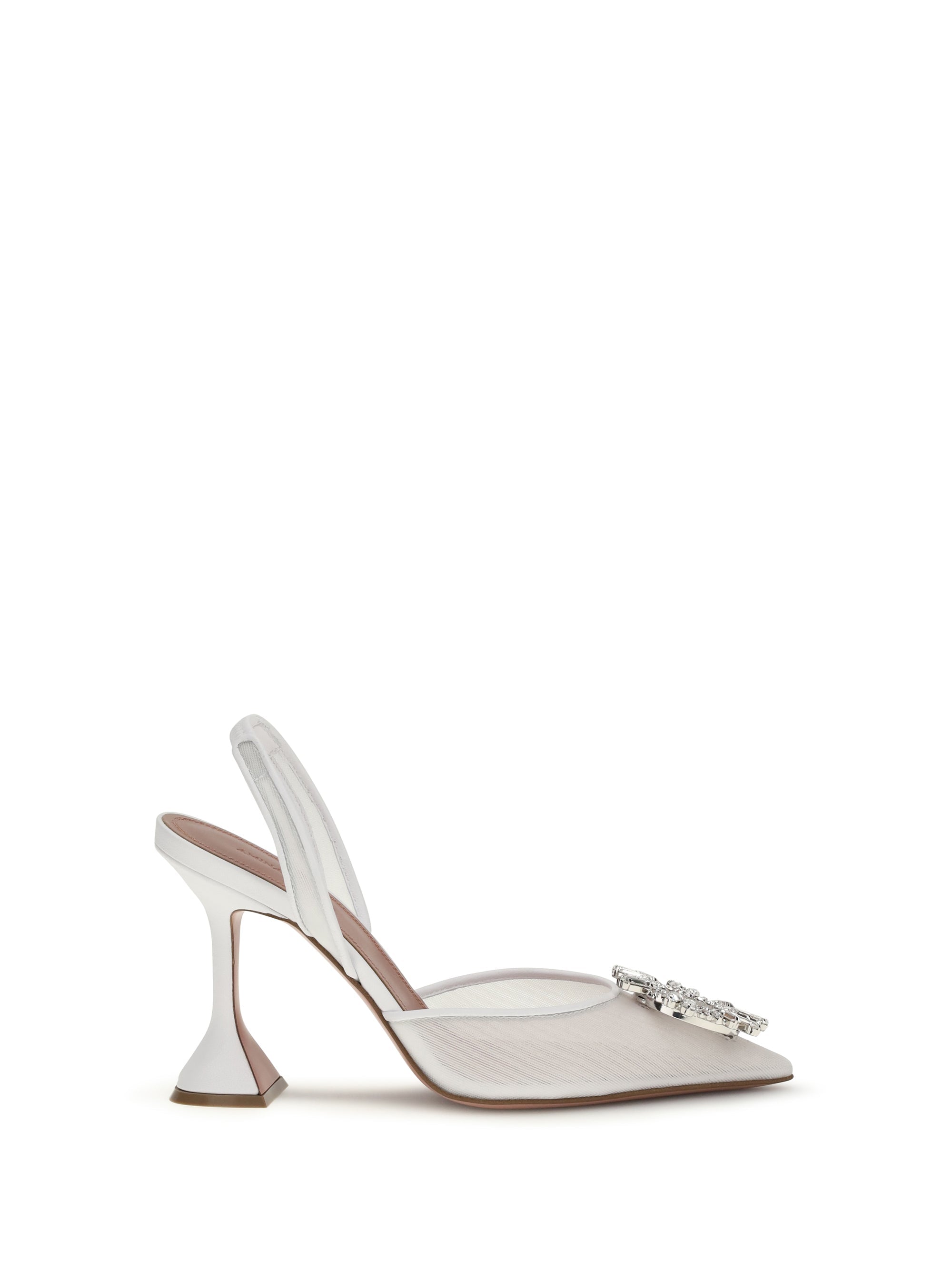 Amina Muaddi Begum Pumps — White