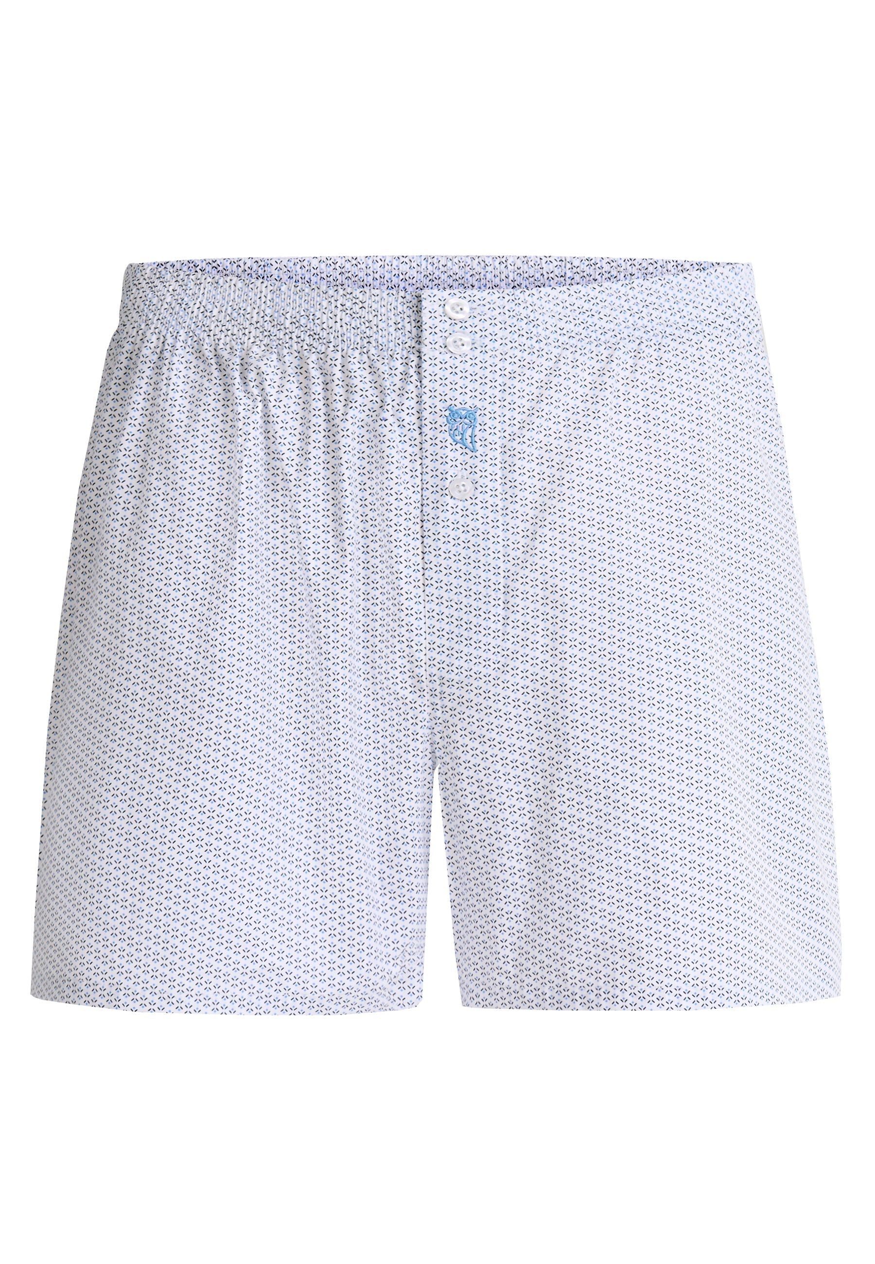 Calzoncillo Bóxer Hombre Algodón Tela Estampado - Celeste 6320_30