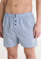 Calzoncillo Bóxer Hombre Algodón Tela Rayas - Celeste 6322_30