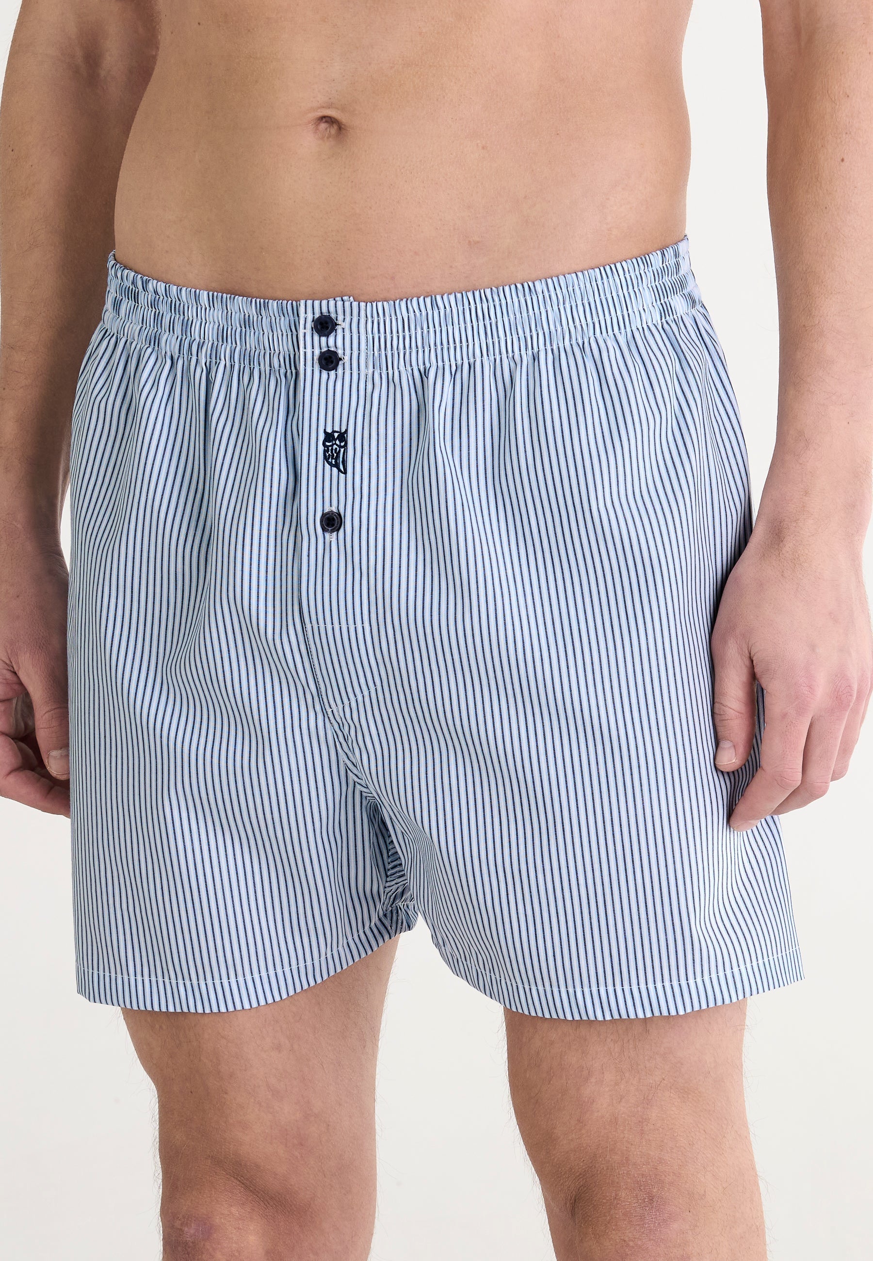 Calzoncillo Bóxer Hombre Algodón Tela Rayas - Celeste 6322_30