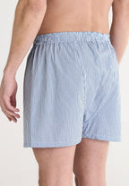 Calzoncillo Bóxer Hombre Algodón Tela Rayas - Celeste 6322_30