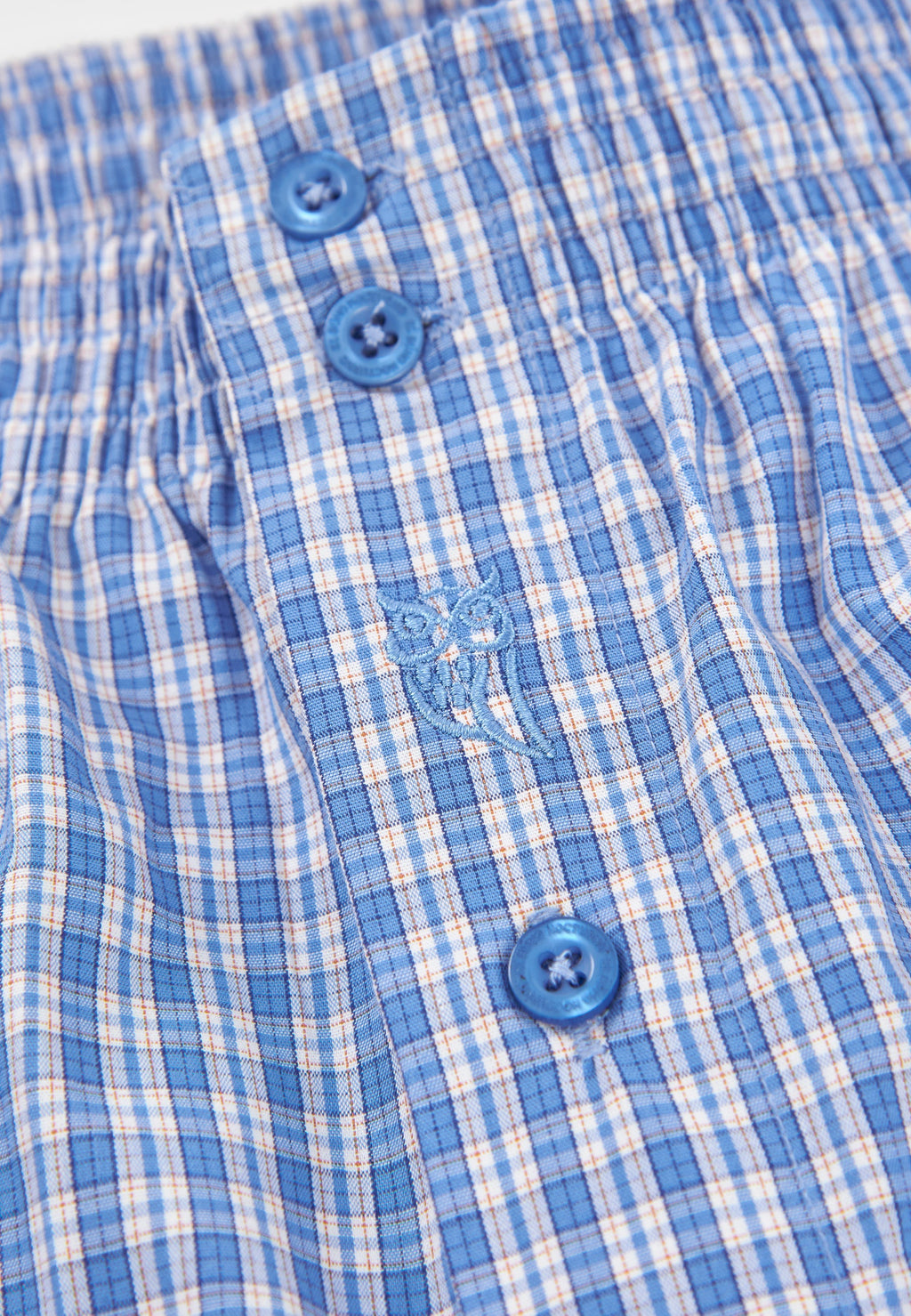 Calzoncillo Bóxer Hombre Algodón Tela Cuadros - Azul 6323_36