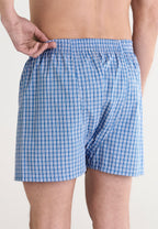 Calzoncillo Bóxer Hombre Algodón Tela Cuadros - Azul 6323_36