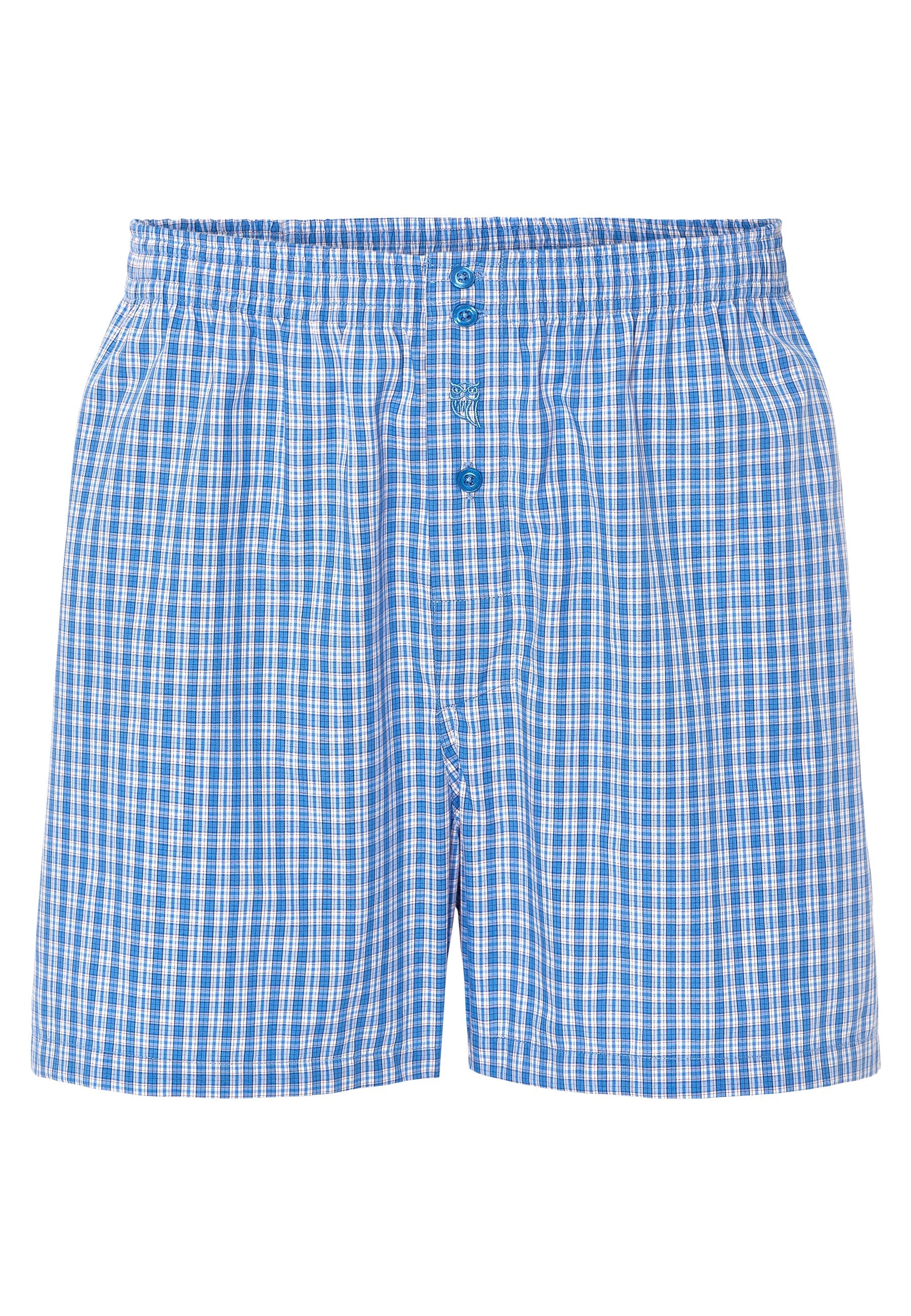 Calzoncillo Bóxer Hombre Algodón Tela Cuadros - Azul 6323_36