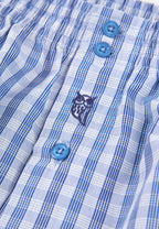 Calzoncillo Bóxer Hombre Algodón Tela Cuadros - Azul 6324_36