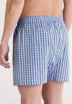 Calzoncillo Bóxer Hombre Algodón Tela Cuadros - Azul 6324_36