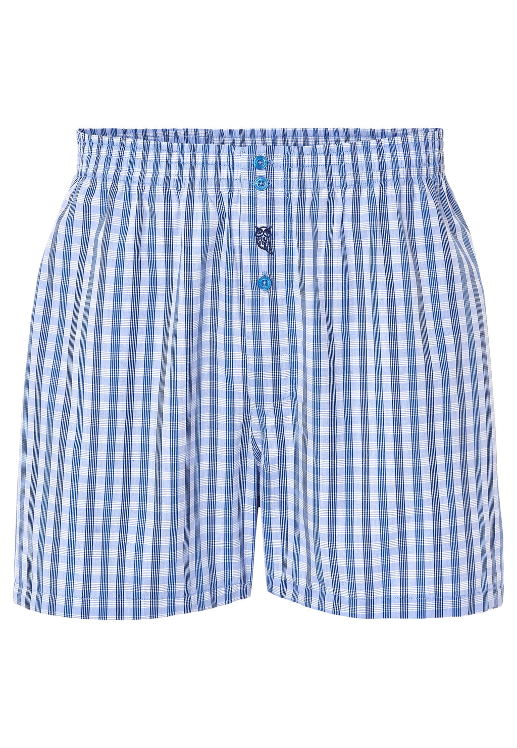 Calzoncillo Bóxer Hombre Algodón Tela Cuadros - Azul 6324_36