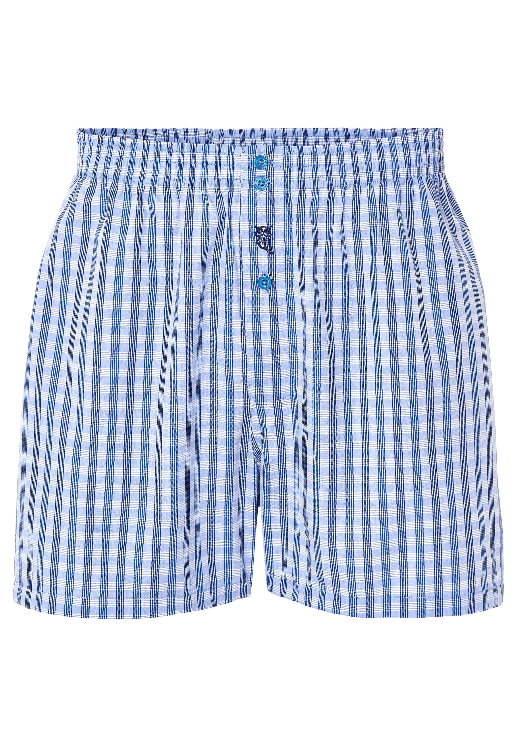 Calzoncillo Bóxer Hombre Algodón Tela Cuadros - Azul 6324_36
