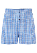 Calzoncillo Bóxer Hombre Algodón Tela Cuadros - Azul 6325_37
