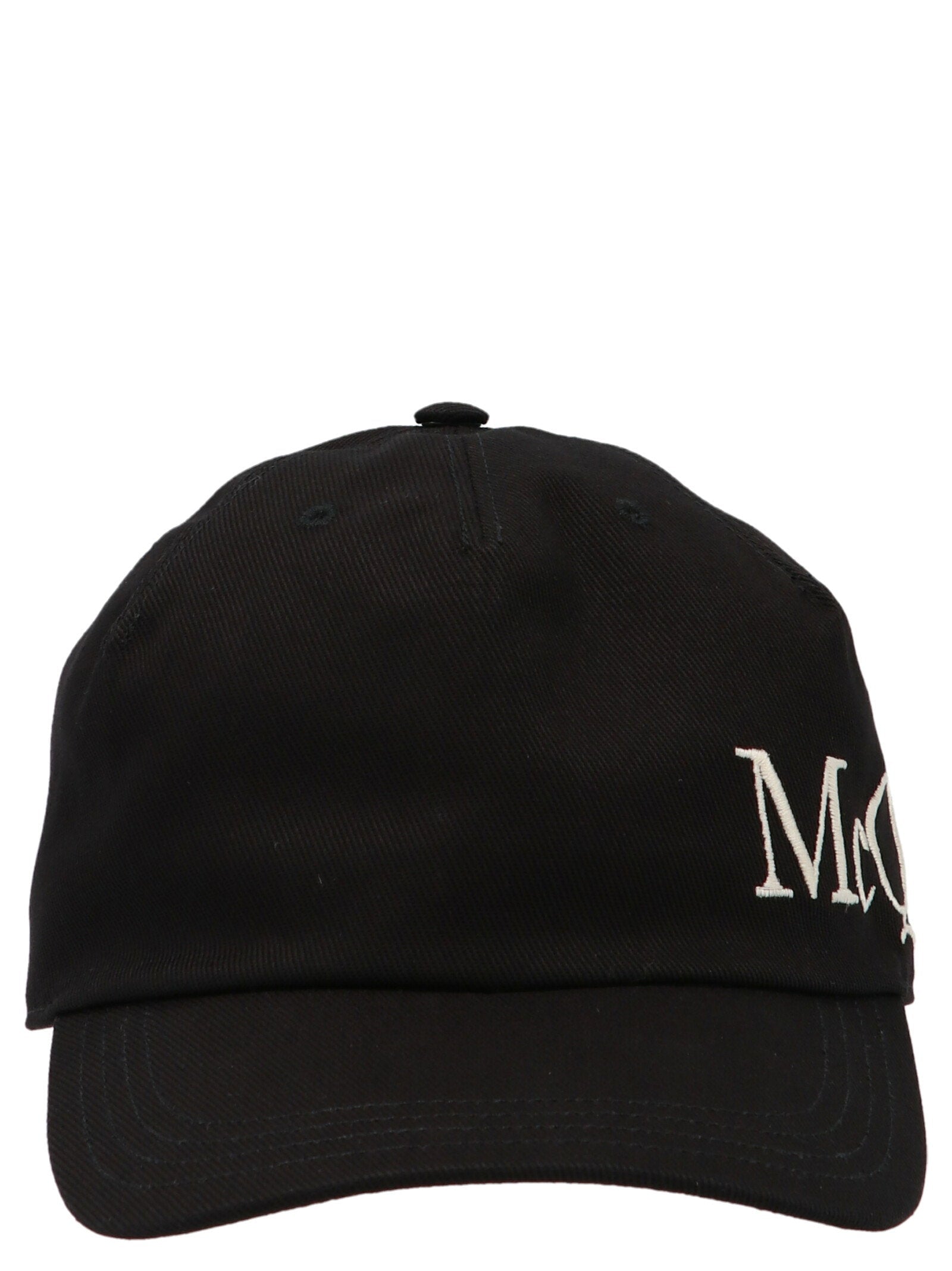 Alexander McQueen Logo-Embroidered Cotton Baseball Cap — Black