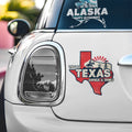 Mapa del estado personalizado resistente a la intemperie Calcomanía adhesiva con texto Decoración de la ventana del coche Regalo de cumpleaños para los propietarios de automóviles de la familia