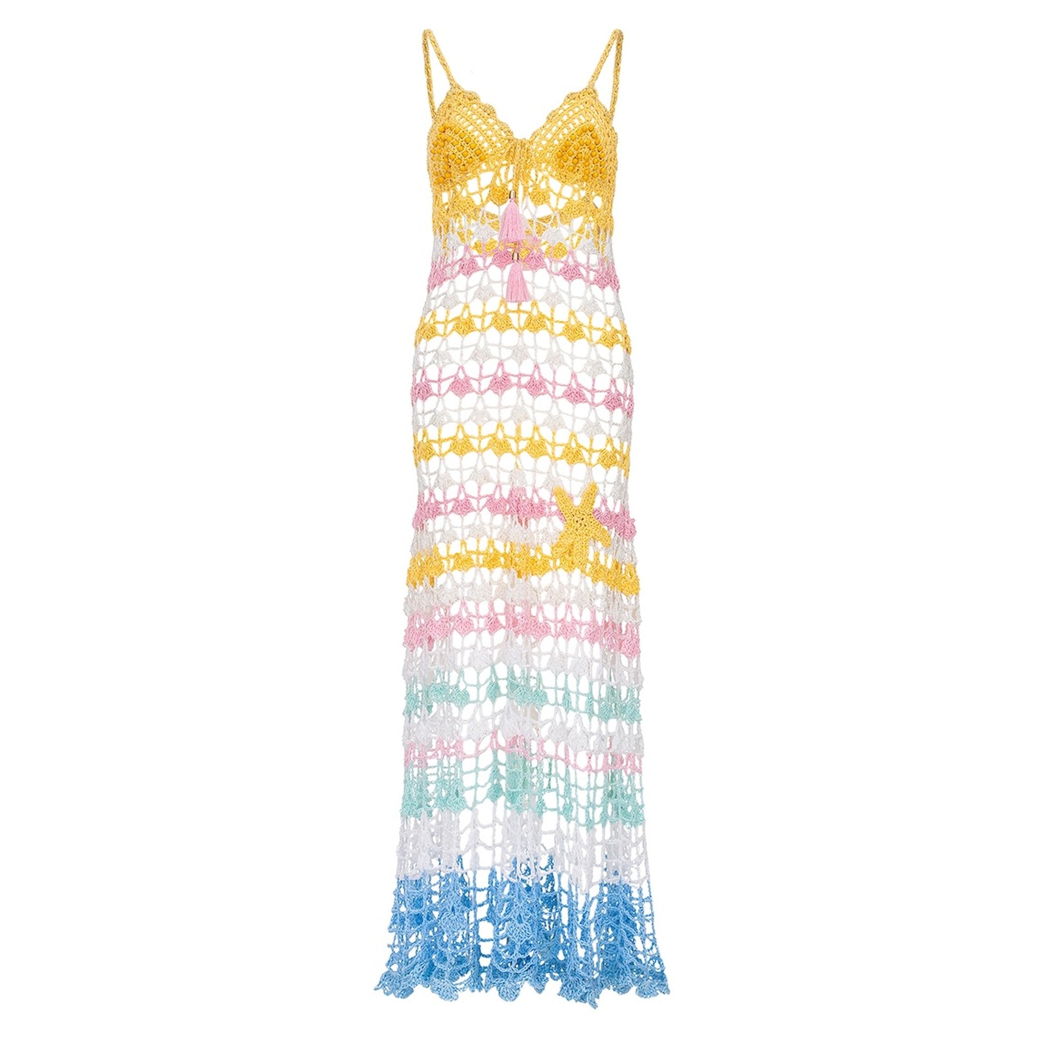 Flower Marine Handmade Maxi Crochet Dress
