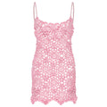Pink Pearl Handmade Crochet Mini Dress