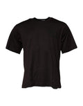 Men's Dark Brown Logo Cotton Crew Neck T-Shirt