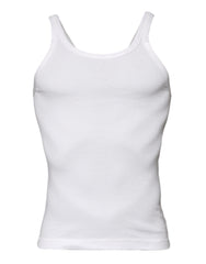 Men's Ivory Cotton Sleeveless Round Neck Tank T-Shirt Off White