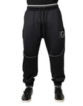 Men's Logo-Embroidered Joggers Black Polyester Elastane