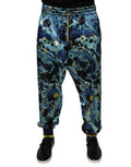 Multicolor Marble Print Jogger Men Sweatpants Pants Polyester Elastane