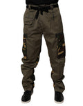 Men's Multicolor Patchwork Camouflage Cargo Pants Cotton