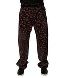 Black Cherry Cotton Straight Men Denim Jeans Elastane Clothing