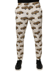 Off White Cars Cotton Skinny Men Denim Jeans Elastane Clothing