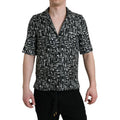 Men's Black Silk Shortsleeve Shirt
