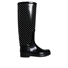 Women's Black Rubber Rain Boots