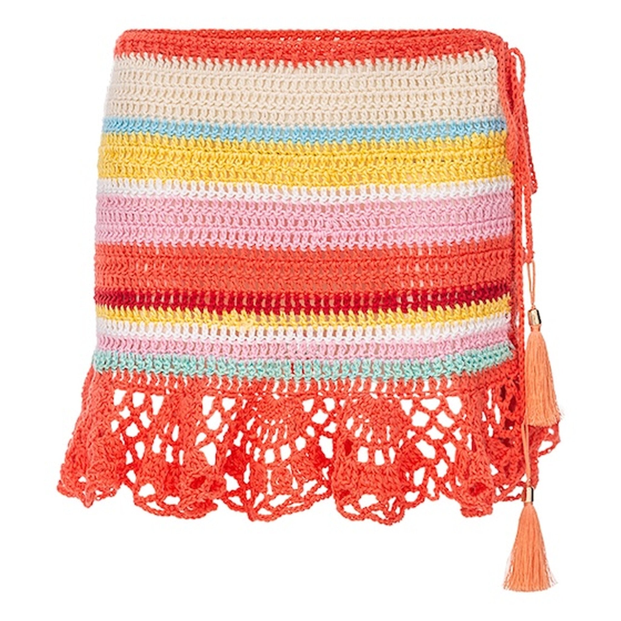 Coral Reef Handmade Crochet Mini Skirt