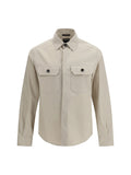 Zegna Linen, Wool and Silk Blend Shirt Jacket — Beige