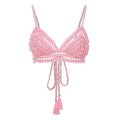 Pink Pearl Handmade Crochet Bra