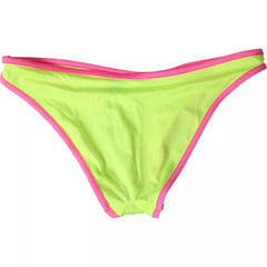 Women's Yellow Pink Nylon Swimwear Bottom Beachwear Bikini Elastane Clothing