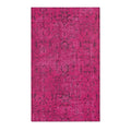 Magenta Distressed Boho Accent Rug