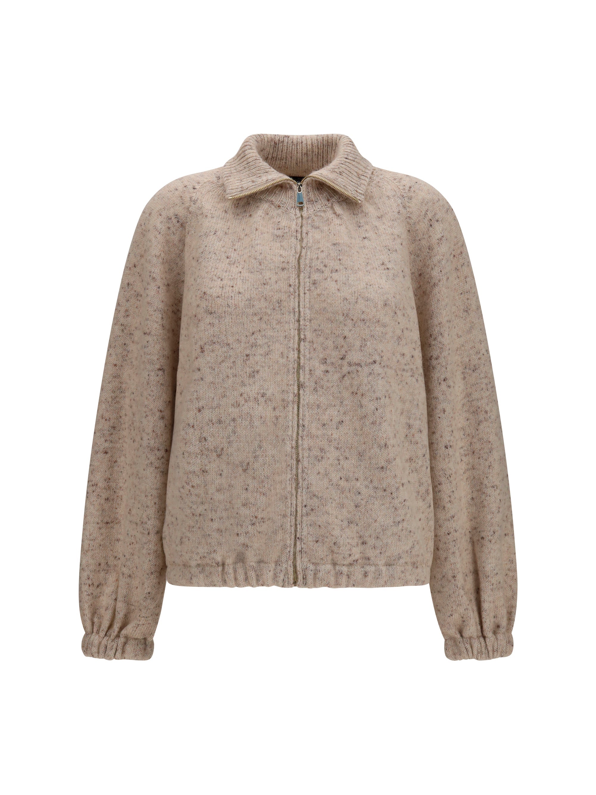 Fabiana Filippi Oversized Bouclé Yarn with Lurex Jacket — Beige
