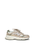 New Balance Mesh and Suede Mix Sneakers — Beige