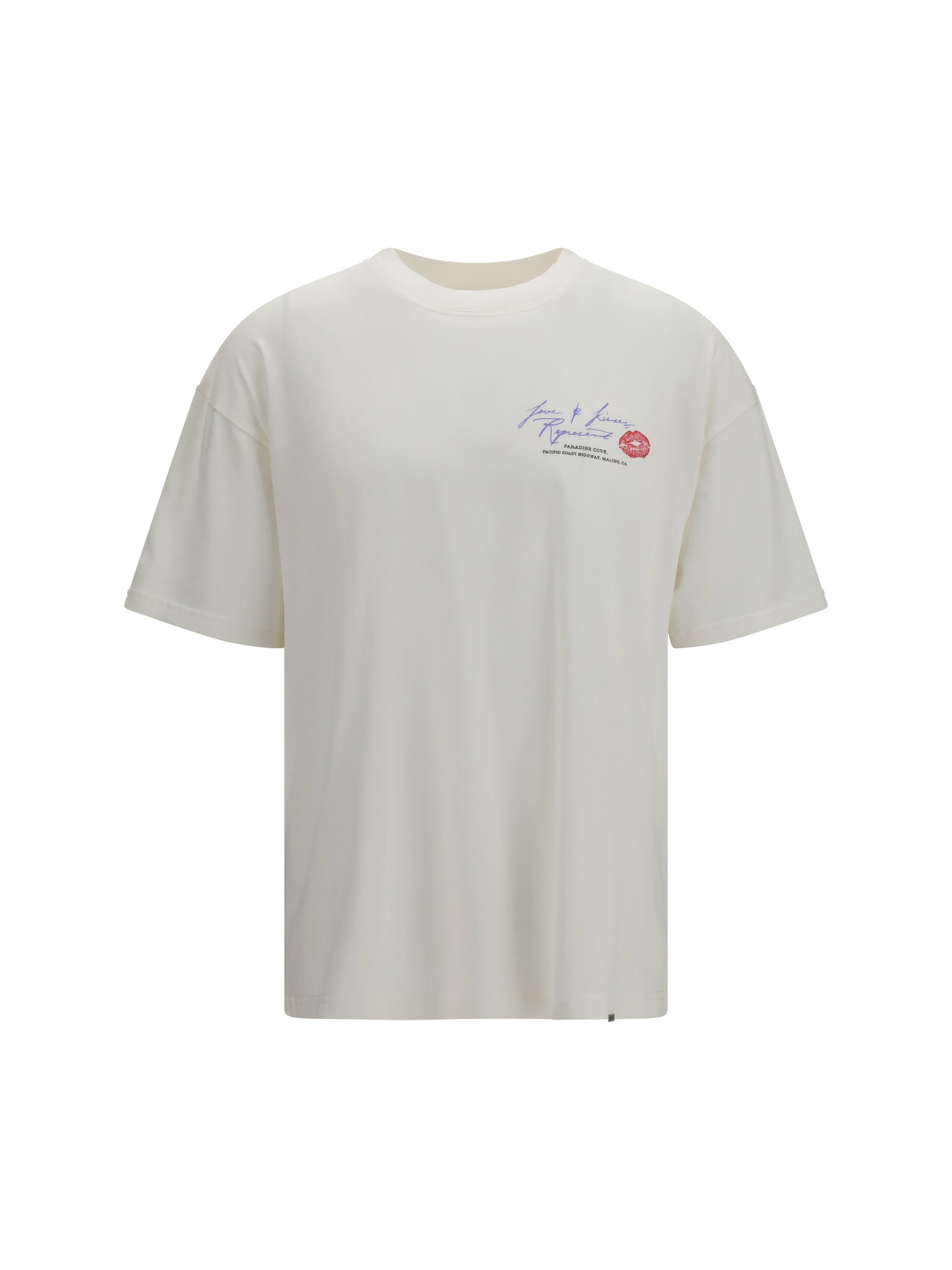 Represent Logo-Embroidered Graphic T-Shirt — White