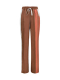 Kiton Striped Silk Trousers — Pink