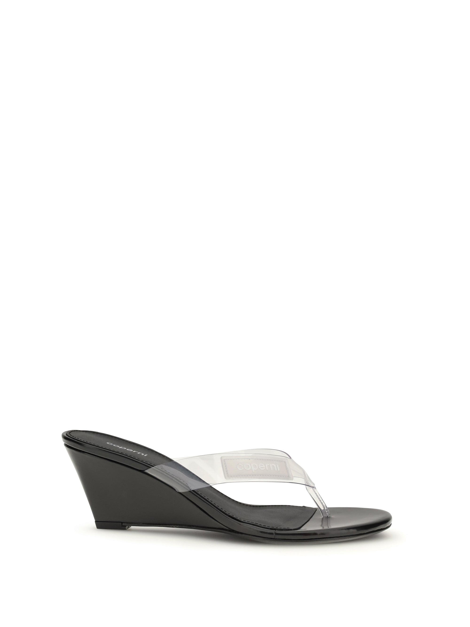 Coperni Clear PVC Wedge Flip-Flop Wedge Sandal — Clear