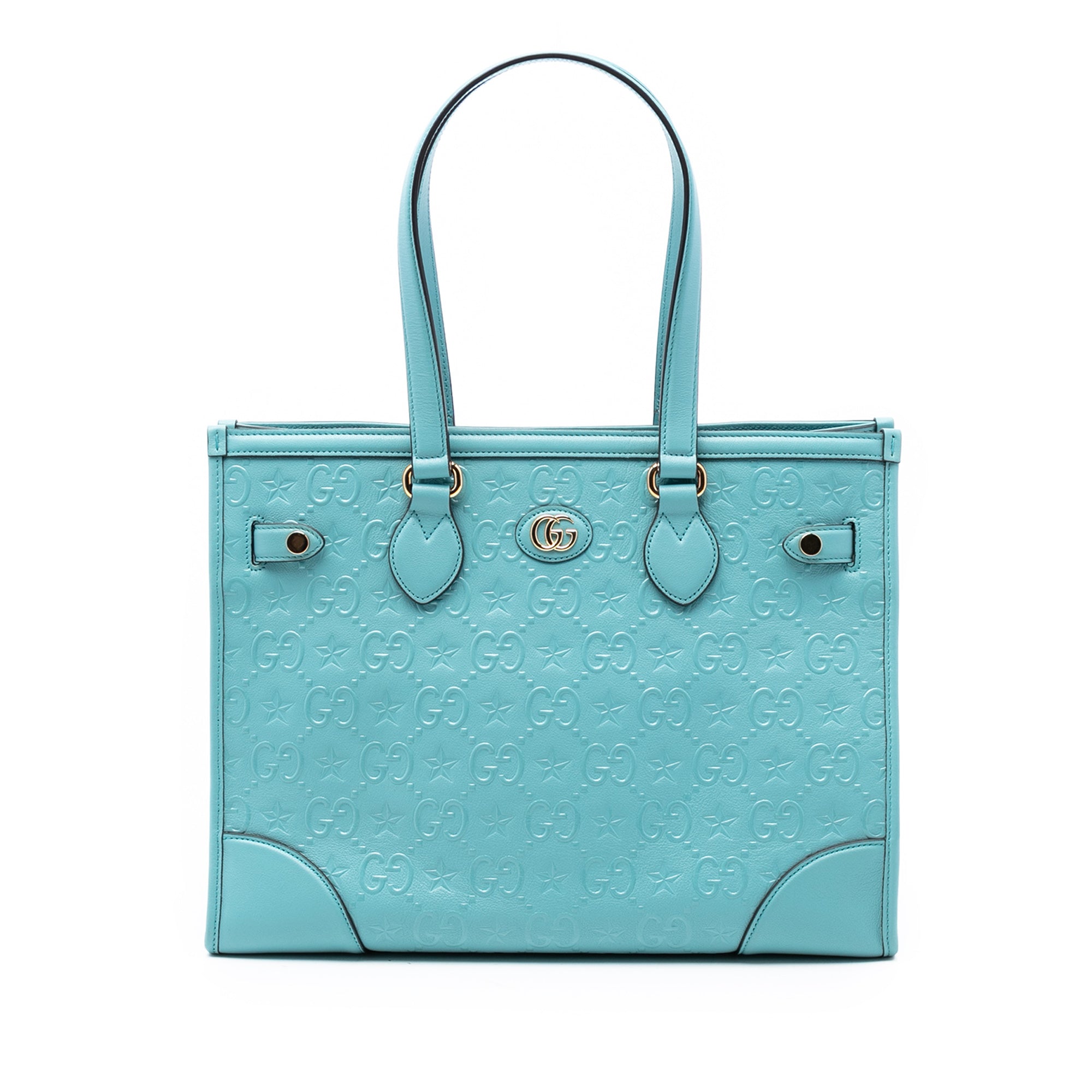 GG Star Embossed Leather Tote