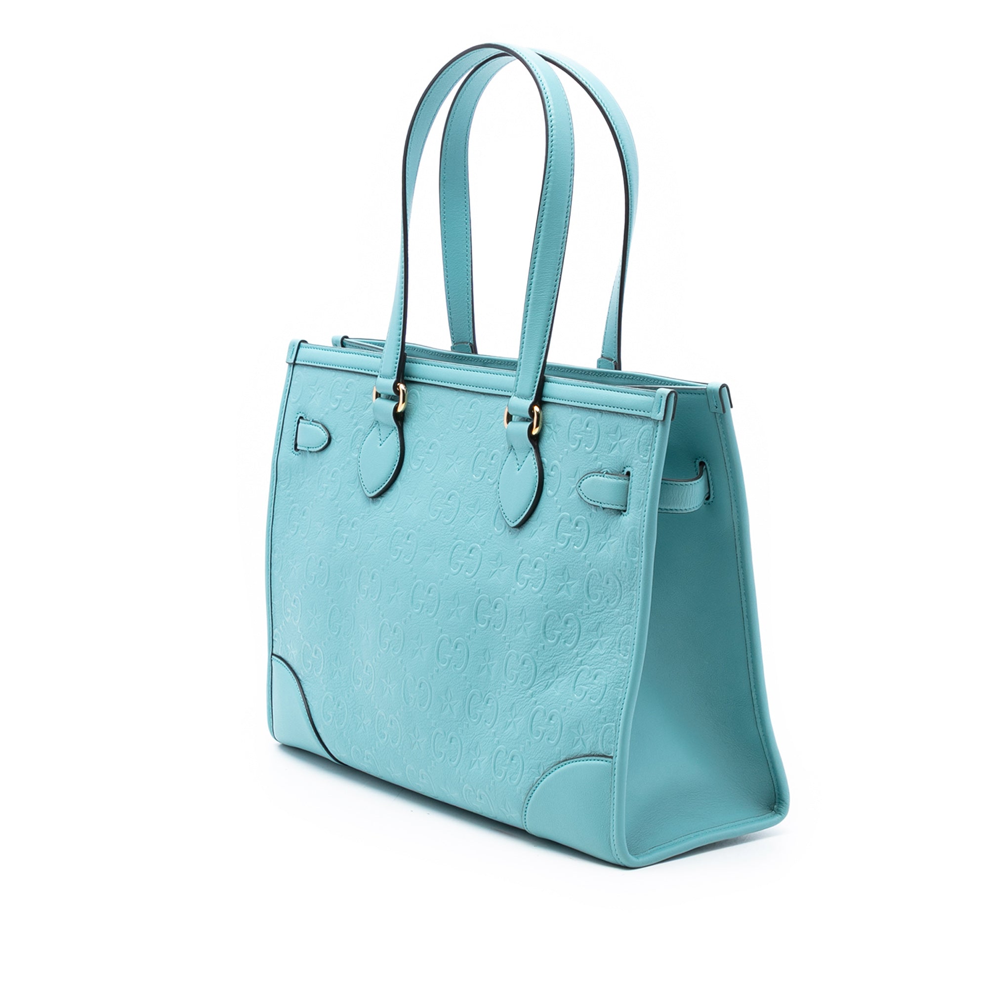 GG Star Embossed Leather Tote
