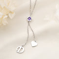 Personalizada Birthstone Corazón Colgante Collar Delicado Joyería con Inicial Daily Wear Cumpleaños Regalo para Mamá Novia