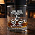 Personalizado 2-6 Golpes de puño 10 oz Rock Whiskey Glass con nombres Cumpleaños Aniversario Regalo para Hermano amante del whisky