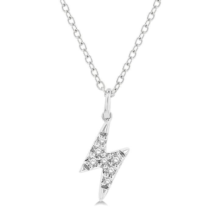Lightning Bolt Petite Diamond Pendant