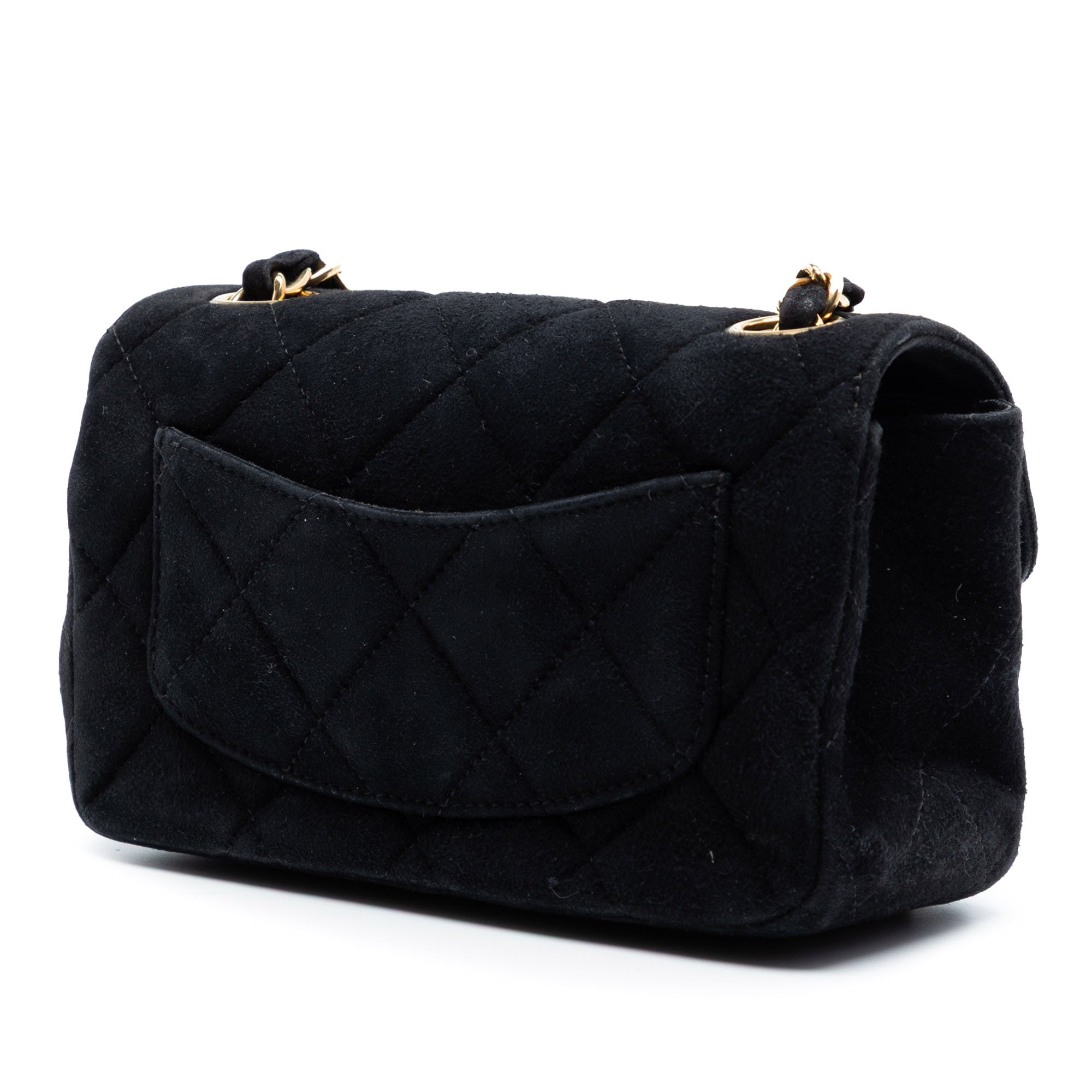 Extra Mini Rectangular Classic Suede Single Flap