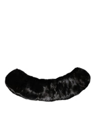 Women's Black Fur Shawl Neck Wrap Cover Collar Scarf Mink