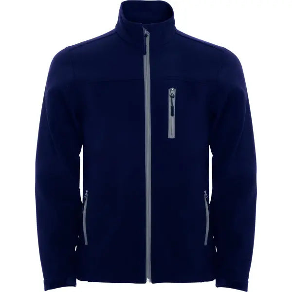 Softshell compuesto por 2 capas, con cremallera invertida efecto sellado, con protector de barbilla combinada y tirador Vetonek