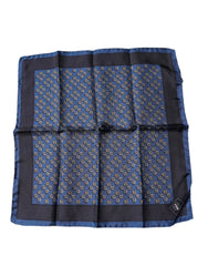 Men's Blue Lady Bug Silk Square Handkerchief Scarf