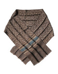 Men's Silk Jacquard Scarf Brown