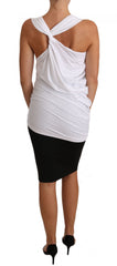 Women's White Top Tank Cavalli T-Shirt Jersey Cotton