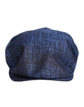 Men's Blue Cotton Stretch Newsboy Hat Elastane