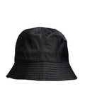 Men's Black Cotton Wide Brim Bucket Hat